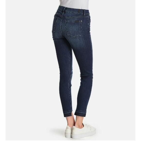 7 For All Mankind b(air) The Ankle Skinny Jeans Side Step Raw Hem Bach Size 27 - Picture 2 of 15